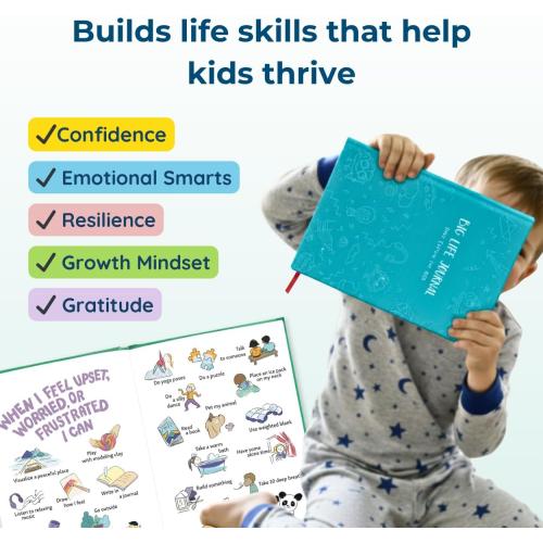 Big Life Journal - Daily Journal for Kids - A Growth Mindset Workbook for Children – Interactive Journal and Goal Planner for Kids – Daily Guided Journal for Children, Blue