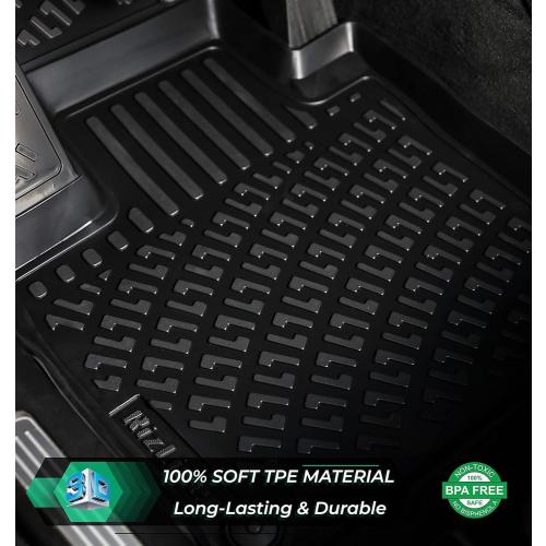 Mini Countryman 2011-2016 Custom Fit Floor Mats Rubber 3D Car Mats Laser Measured Floor Liners All Weather Heavy Duty Waterproof Odorless Non-Slip TPE (Front & Rear, Black)