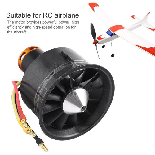 QF2822 64mm 12 Blade EDF Set, 3500KV Brushless Motor 3-6S Lipo (1200W/100A) for RC Jet Ducted Fan Upgrade