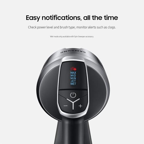 SAMSUNG Jet 75 Complete Cordless Stick Vacuum Cleaner w/ Clean Station, Removable Battery, Lightweight, Powerful Cleaning for Hardwood Floors, Carpets, Area Rugs, VS20T7551P5/AA, Silver