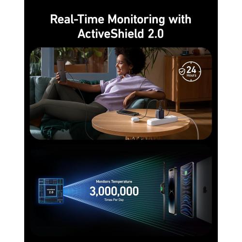 Anker Prime 67W USB C Charger, Anker GaN Wall Charger, 3-Port Compact Fast PPS Charger, For MacBook Pro/Air, Pixelbook, iPad Pro, iPhone 17/16/Pro, Galaxy S23/S22, Note20, Pixel, Apple Watch, and More