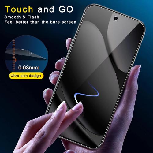 Ferilinso [Auto Dust Install] 3 Pack Privacy Screen Protector for Google Pixel 10 Pro XL, Tempered Glass Phone Case Friendly Accessories, Protector de Pantalla for Google Pixel 10 Pro XL