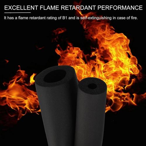 PATIKIL 3(76mm) ID x 6.6Ft Pipe Insulation Foam Tubes, Pipe Cover Wrap Roll Bar Padding Tubing for Handle Grip HVAC Outdoor Air Conditioner Units, ***Black***