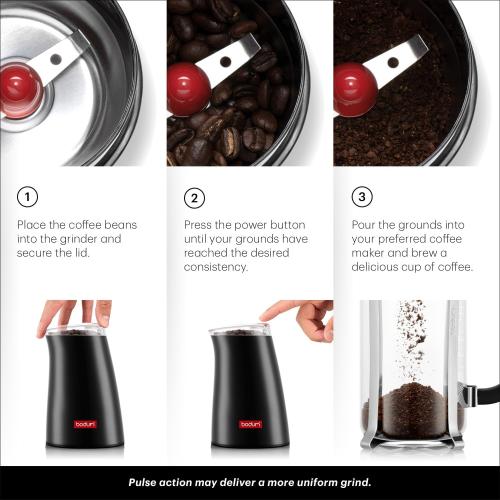 Bodum C-Mill Electric Blade Coffee and Spice Grinder, Stainless Steel Blade, Black‼️light dirt‼️