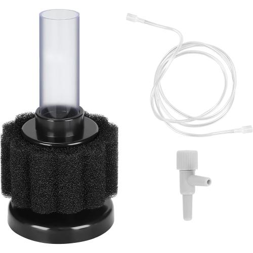 AQUANEAT Mini Aquarium Sponge Filter, Quiet Fish Tank Bio Foam Filter, with Airline Tubing, up to 2Gal