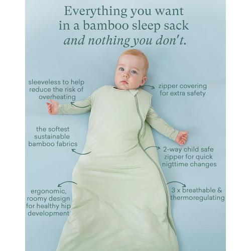 6-15 months...PurComfy Supersoft Sleep Sack 1.0 TOG, Premium Bamboo Viscose Baby Sleeping Bag 2-Way Zipper Sleep Sack Baby Wearable Blanket