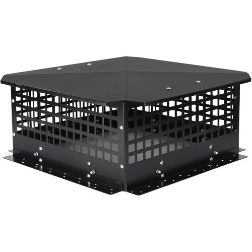 Chimney Cap, Chimney Cover Fireplace Chimney Flue Caps, Adjustable Metal Strips with Bolts Screws Black