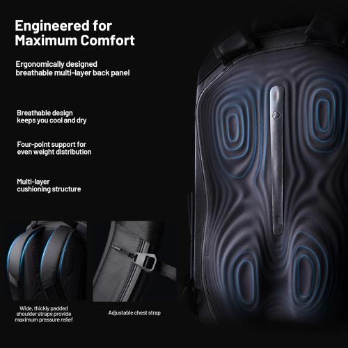 PGYTECH OneGo 2 Camera Backpack 20L with Laptop/iPad Compartment Waterproof Camera Backpack for Urban & Travel Photography – Compatible with Sony/Canon/Nikon/DSLR/SLR Mirrorless Cameras, Matte Black