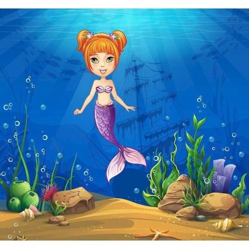 Mermaid Projector Flashlight for Kids Ages 3 , Ideas Christmas Stocking Stuffers Gifts for Girls, Pink Fairy Little Mermaid Toys, 3 Discs 24 Images, Kid Night Light Projector