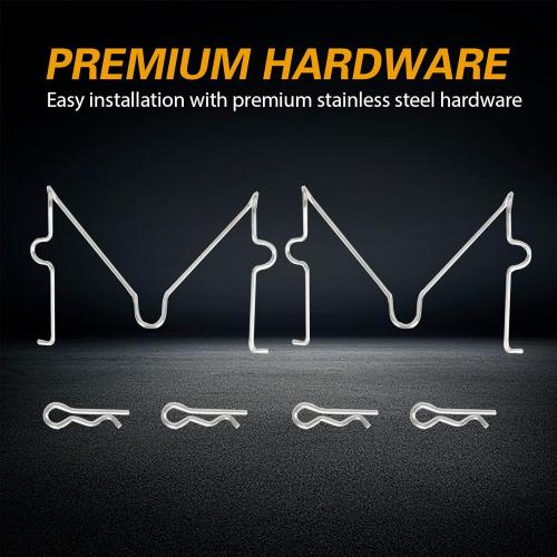 WEIZE Front Carbon Fiber Ceramic Brake Pads, Fits for Toyota Tundra Tacoma 4Runner Sequoia FJ Cruiser Lexus GX470, 2000 2001 2002 2003 2004 2005 2006 Truck and Tow Brake Pads Set with Hardware D976