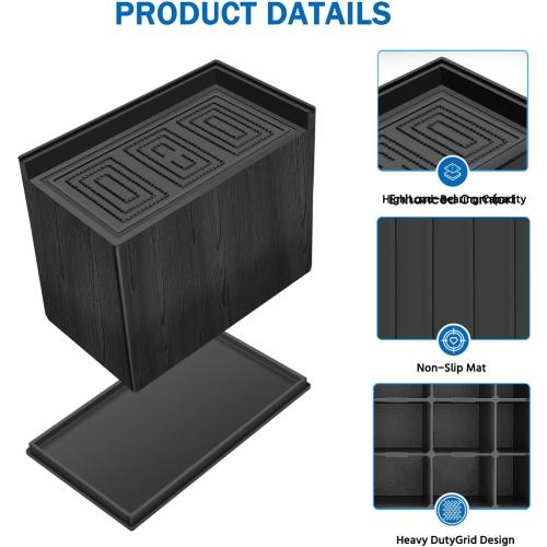 Bed Risers 5 Inch Heavy Duty,Oversized Couch Risers, Extra Wide Furniture Risers for Sofa Table Desk Headboard Chair Lifting,Rectangular Risering Blocks Support 11000 lbs(8 Pack Black)