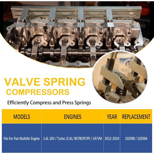 10259A/10259B Engine Actuator spring Compressor Assembly Tool Fits for Fiat MultiAir Engine & Turbo Engine 2012-2019 1.4L 16V / Turbo / 2.4L / BF/FB/FF/PF/UF/VM