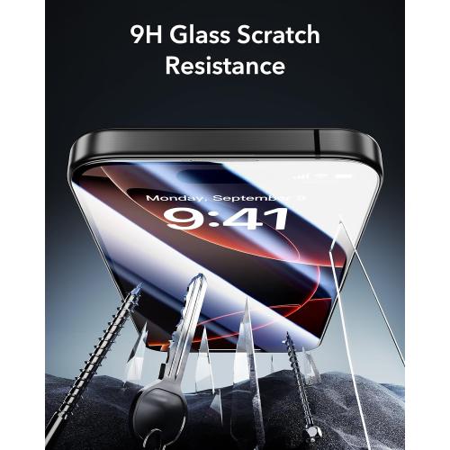 ESR 3 Pack for iPhone 16 Pro Max Screen Protector, Armorite