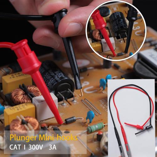 TKDMR 45 Pcs Multimeter Leads Kit, Professional and Upgraded Test Leads Set with Replaceable Gold-Plated Multimeter Probes, Alligator Clips, Test Hooks,5 Colors Jumper Wires and Back Probe Pins.