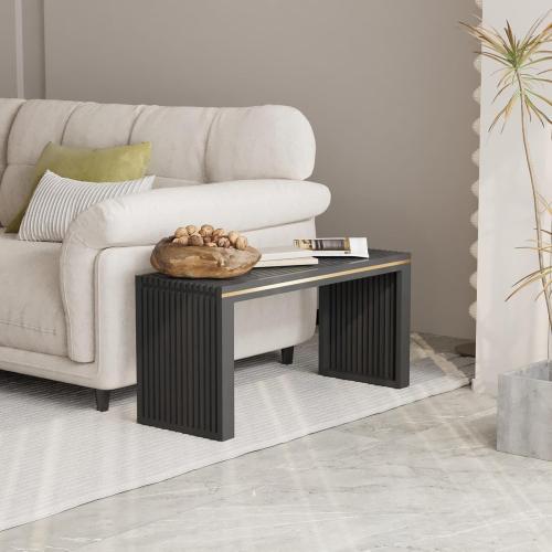 Wisuce Essentials Bamboo Indoor Long Dining Bench, Outdoor Modern Wood Benches 35 Inch Bamboo Bench for Living Room Hallway Bedroom Bathroom