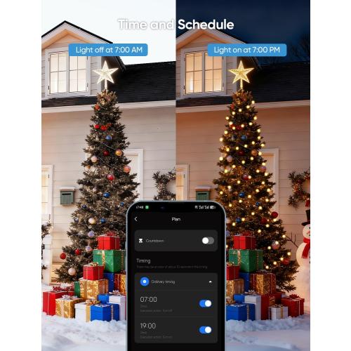 APPECK Christmas String Lights,134 FT 400 LED Outdoor String Lights, 111 Scene Modes Smart RGBW Color Changing Fairy Lights with App Controlled, Decorations String Light for Indoor, Outdoor Tree Decor