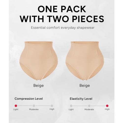 Size XL.....Nebility 2 Piece Tummy Control Shapewear Butt Lifting Underwear Seamless Panties for Women Under Dress Faja Body Shaper