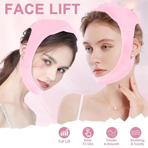 Anti Snoring Chin Strap for CPAP Users,V-Line Mask/Chin Strap for Sleeping,Chin Strap for Women,Reusable Face Strap,Chin Up Patch,V-Shaped Belt,Shaped Face Mask for Sagging (Pink)
