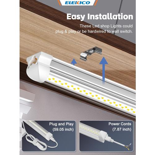 Led Shop Light, Super Bright 40W 5600lm 5000k Shop Light are 5 Times Brighter Than Cabinet Lights, Linkable 2ft Led Lights Fixture for Cabinet Garage Workbench 2-Pack