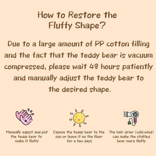 DOLDOA Giant Teddy Bear Plush Gift for Baby Shower, Life Size Stuffed Animal with Footprints, Dark Brown