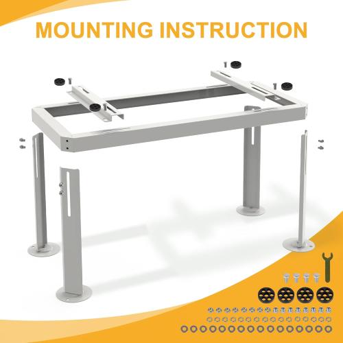 Mini Split Stand, Heavy Duty Ground Stand for 9,000-12,000 BTU Ductless Mini Split Mounting Stand 400LBS Load Capacity Anti-vibration AC Stand