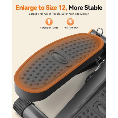 Niceday Steppers for Exercise, Stair Stepper with Resistance Bands, Mini Stepper with 300LBS Loading Capacity, Hydraulic Fitness Stepper with LCD Monitor