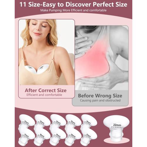 6Pcs Breast Pump Flange Insert 12mm Compatible with Momcozy/Spectra/Medela/eufy/Elvie/Lansinoh/Paruu P10 Breast Pump, Fit for Momcozy M5/M9/M6/V2 Pro/V2 pro/S12 Pro/eufy E10 S1 S1 Pro, 24mm Flange