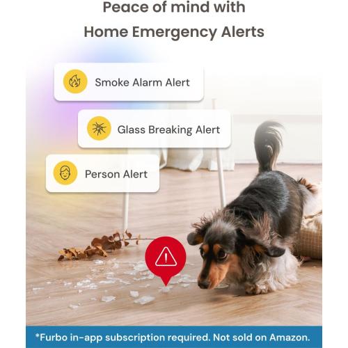 Furbo 360° Dog Camera - Unlock with Paid Plan: Home Security & Dog Safety Alerts, Rotating Pet Treat Dispenser w/ 2-Way Speaker, Smart Indoor Cam w/Phone App (3mo Minimum Subscription Required)