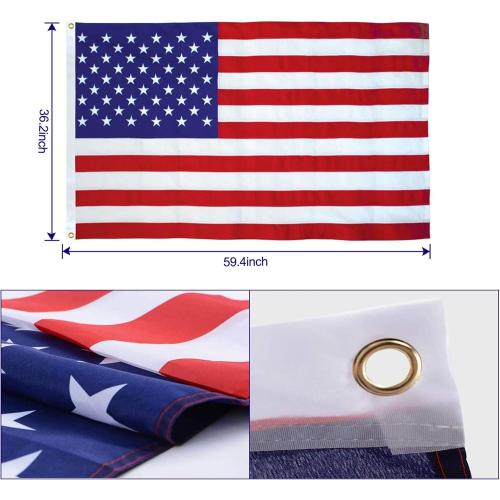 Panta 20FT Telescoping Flag Pole Kit, Extra Thick Heavy Duty 14 Gauge Telescopic Flagpole Fly 2 Flags, Outdoor Aluminum Inground Flag Poles with 3x5 American Flag for Residential, Yard or Commercial‼️light dirt‼️