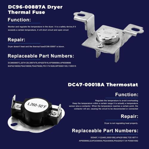 DV45h7000EW/A2 DV42H5000EW/A3 DV40J3000EW/A2 Dryer Heating Element DC97-14486A for SAMSUNG DVE50R5200W/A3 DVE50R5400V/A3 DVE45R6100C/A3 DVE50M7450W/A3 DV42H5200EW/A3 DV48H7400EW/A2