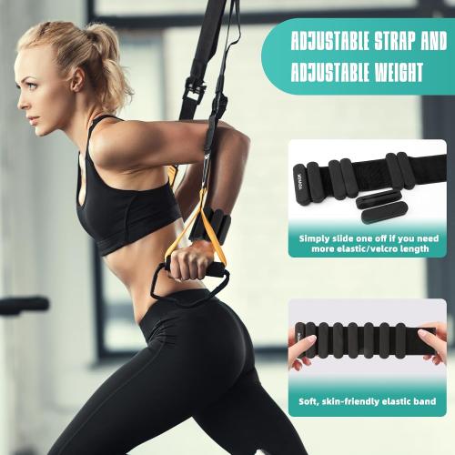 YOVKOK Ankle Weights, 1LB/ 2LB Each, Multiple Options | Wrist Leg Arm Weights for Women Men, Adjustable Silicone Weighted Bangles for Walking, Yoga, Pilates, Home Gym Workout