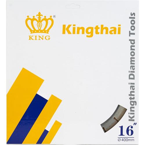 Kingthai 16 Inch Cutting Concrete Wet Dry Segmented Diamond Saw Blade for Masonry with 1 Inch Arbor