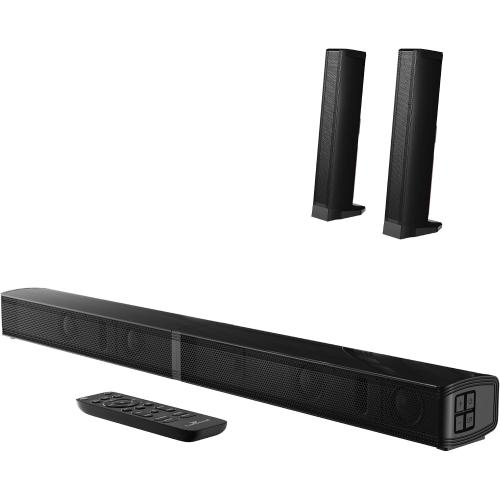 LARKSOUND 2.2 CH Soundbar for Smart TV, 2-in-1 Detachable Sound Bar for TV, Gaming Monitor, Surround Sound System, Bluetooth 5.3/HDMI-ARC/Optical/AUX Connections