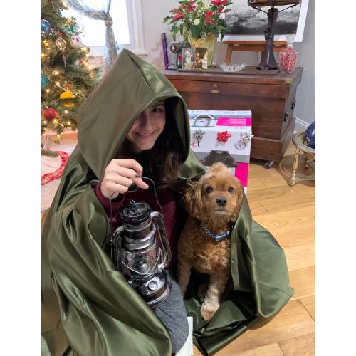 BEAUTELICATE Women's Large  Hooded Cape Cloak Poncho Full Length
