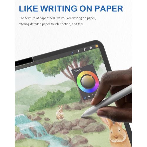 XIRON [2 PACK] Paper Screen Protector Compatible with iPad Pro 12.9 (2022&2021&2020&2018), High Touch Sensitivity No Glare for iPad Pro 12.9 Matte Screen Protector, Compatible with Apple Pencil