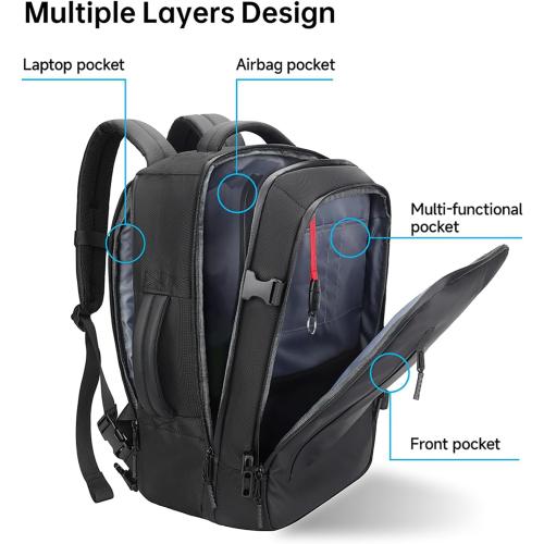 Vacuum backpack travel,vacuum backpack with pump Fit 16 inch Laptop for travel,Water-Resistant,Business,College,Camping (Black)