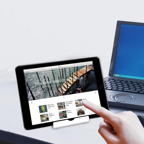 JETech Tablet Stand, Adjustable Portable Desktop Holder, Foldable Dock for iPad/iPad Pro/Air/Mini, Galaxy Tab A8/A7 Lite/A7/S8/S7, Kindle, Tab/Phones(4-11), Sliver