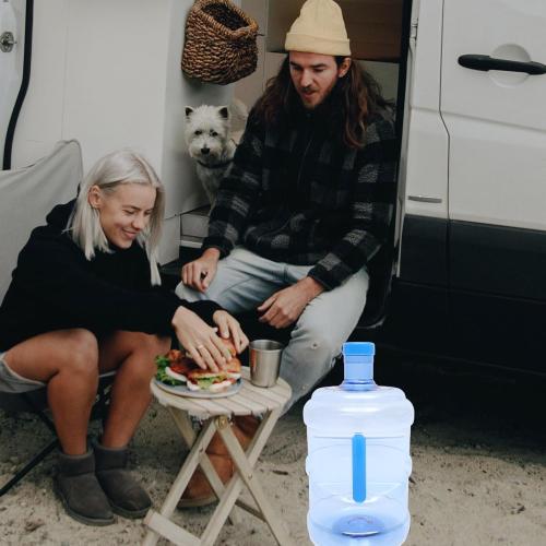 2PACK..Size 3.78L......Large Capacity Outdoor Water Jug Portable Pc Water Container for Camping Heavy-duty Thickened Bucket with Strong Handle for Fresh Saltwater Transparent Design for Easy Monitoring
