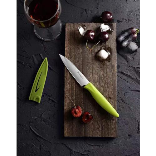 Paring knife, 4PCS Paring knives (4 Knives and 4 Knife cover), 4 Inch Peeling Knife, Fruit and Vegetable Knife, Ultra Sharp Kitchen Knives, German Steel, PP Plastic Handle