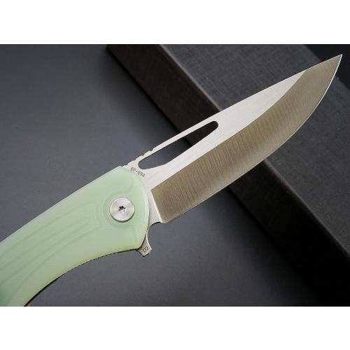 Eafengrow EF233 Folding Knife D2 Steel Blade G10 Handle EDC Tool Knives for Working Camping Hiking(jade)