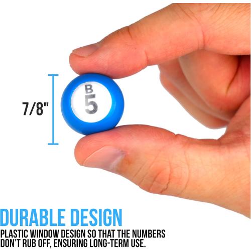 Regal Bingo Professional Bingo Game Set with 11 Wheel Cage, 75 Bingo Balls, Master Board, 18 Bingo Cards & 25 Jumbo Reusable Cards, and Colorful Chips - Bingo Games for Adults Large Group - Gold