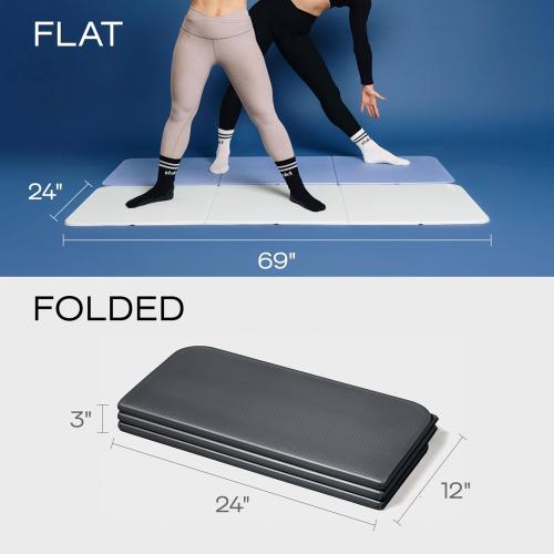 Stakt The Original Foldable Yoga Mat, Premium Foldable Exercise & Workout Mat with Non-Slip Surface, Lightweight Portable for Studio or Home Use, As Seen on Shark Tank