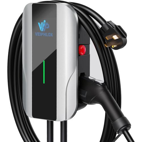 Level 2 EV Charger 40 Amp, EV Chargers for Home 240V, Electric Car Charger 9.6kW, Outdoor/Indoor Electric Vehicle Fast Charging Stations, EVSE with NEMA 14-50 Plug, 25ft Cable, J1772