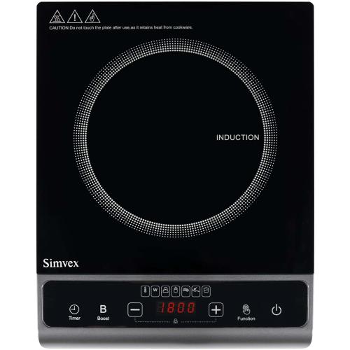 Portable Induction Cooktop, 1800W Countertop Burner with 9 Power Levels, Child Lock, 5-Min Boost Mode, 5 Preset Cooking Functions, Adjustable Temperature.