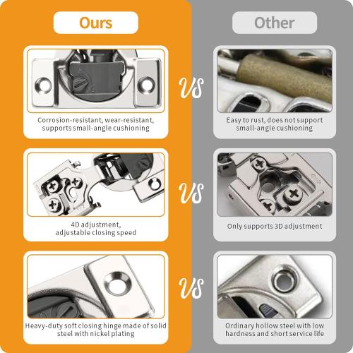 Chibery 30 Pack 1/2 Overlay 4D Soft Close Concealed Hinges for Face Frame Door, Adjustable Closing Speed, Smooth Slow Self Close Hinges, Satin Nickel, 105° Open Angle Stainless Steel Cabinet Hinges
