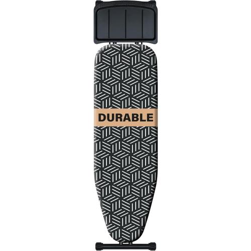 caius Ironing Board, Height Adjustable Heavy Duty Metal Iron Board with Heat Resistant Cover & Safety Iron Rest, Full Size 43x13 Foldable Space Saver Design, Heavy Duty, Easy to Fold