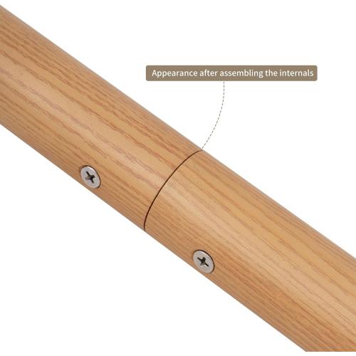 7 FT Modern Aluminum Handrail Set, handrails for Indoor Stairs,Deck,Slope, Wall Mounted Staircase handrails, Zink Alloy Brackets Included,Rust Free. (Cherry Wood Grain, 7 FT)