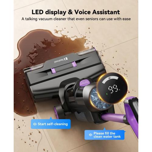 Wet Dry Vacuum Cleaner 20,000Pa,50Mins Runtime Cleaning Area 3013ft²,Cordless Vacuum Cleaner, Cordless Vacuum and Mop All in One,Self-Cleaning for Hard Floors Sticky Messes and Pet Hair H15Set ‼️has stains and dust‼️and may come with missing pieces ‼️
