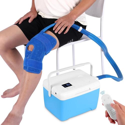 Ice Machine for Knee After Surgery | Wireless Remote & Power-Saving Mode | Adjustable Timer & LED Screen, Joint Ankle Elbow Replacement Cold Therapy Compression Pad, Cryotherapy Pain Relief