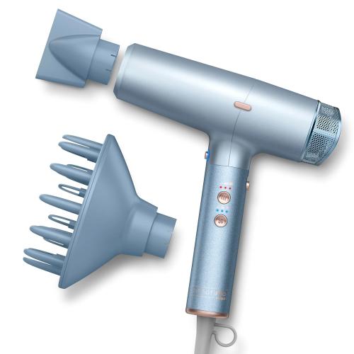 INFINITIPRO by CONAIR DigitalAIRE Hair Dryer | Frizz-Eliminating Hair Dryer with Diffuser | Hair Blow Dryer with Up to 5X More Speed for Higher Air Pressure & Drying Power | Blue